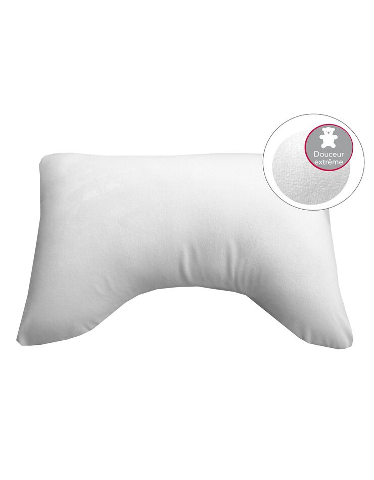 Oreiller ergonomique à mémoire de forme - confort ferme (blanc)