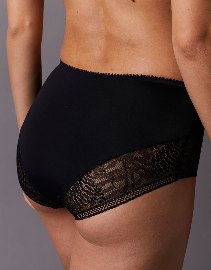 Culotte haute dentelle et microfibre Camana - lot de 2 (noir) Culotte haute dentelle et microfibre Camana - lot de 2 (noir)