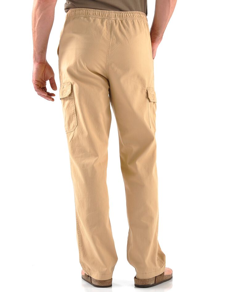 Pantalon cargo multipoches (beige)