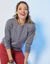Pull col rond, laine d'agneau (gris chiné)