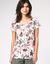 T-shirt imprimé manches courtes jungle multicolore (corail)