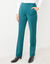 Pantalon droit effet ventre plat, maille (vert foncé)