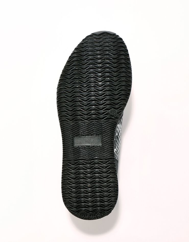 Baskets lacées spécial pieds sensibles en tissu extensible (noir) Baskets lacées spécial pieds sensibles en tissu extensible (noir)