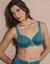 Soutien-gorge maille satinée et dentelle Salford avec armatures - lot de 2 (lagon + émeraude)