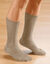 Mi-chaussettes sp&eacute;cial jambes sensibles - lot de 2 paires (beige / fonc&eacute;)