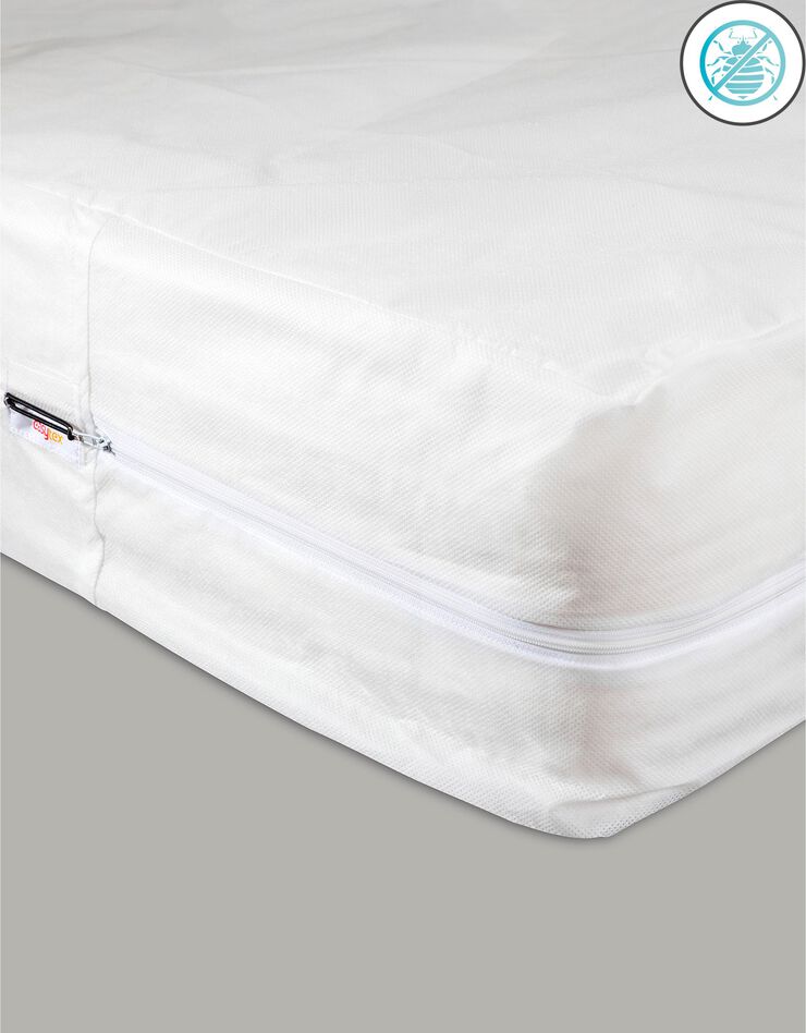 Protège-matelas semi-jetable anti-punaises de lit (blanc) Protège-matelas semi-jetable anti-punaises de lit (blanc)