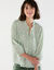 Chemisier broderie anglaise, smocks et col volanté (vert amande)