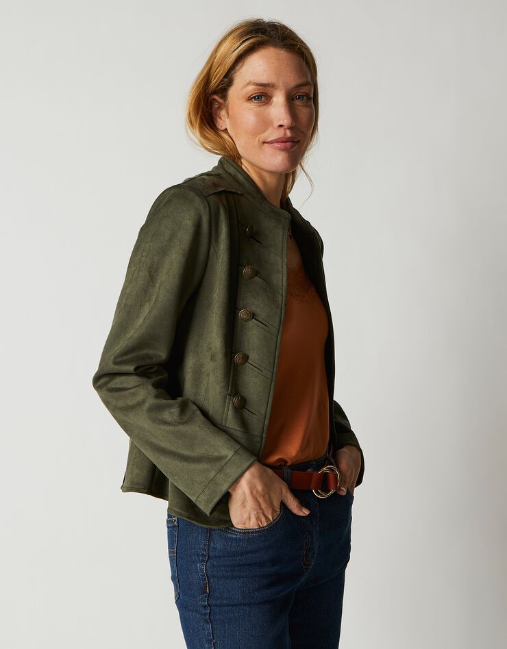 Veste officier suédine (kaki) Veste officier suédine (kaki)