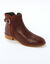 Boots plates en cuir (bordeaux)