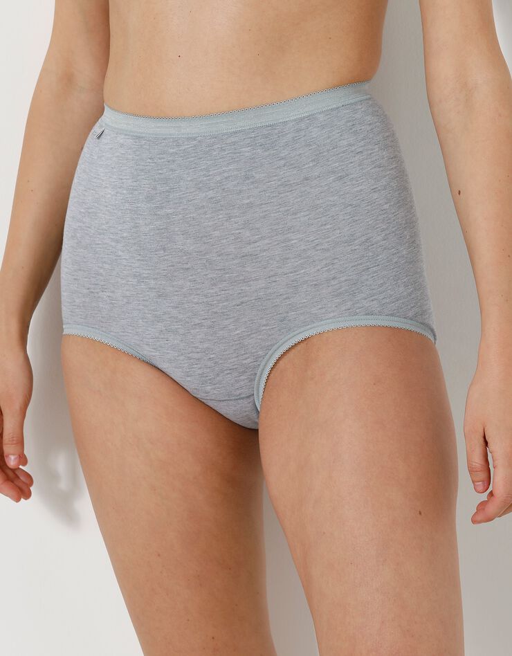 Culotte maxi Basic - lot de 3 (gris chiné) Culotte maxi Basic - lot de 3 (gris chiné)