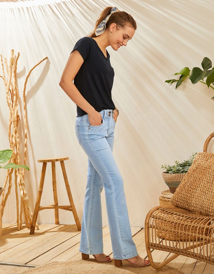 Jean délavé coupe bootcut stretch (bleached) Jean délavé coupe bootcut stretch (bleached)