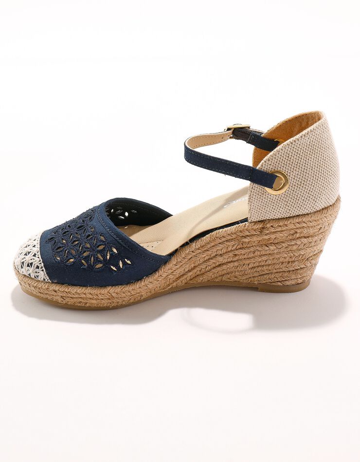 espadrilles compensées bleu marine