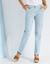 Pantalon chino stretch (bleu grisé)