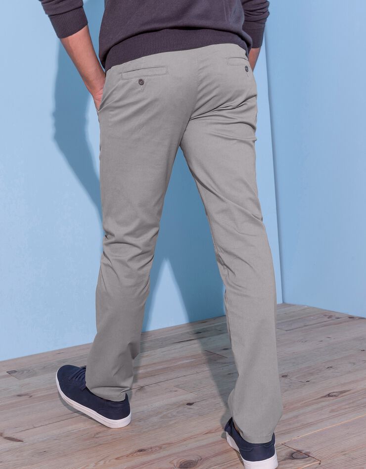 Pantalon chino toile sergé (gris)