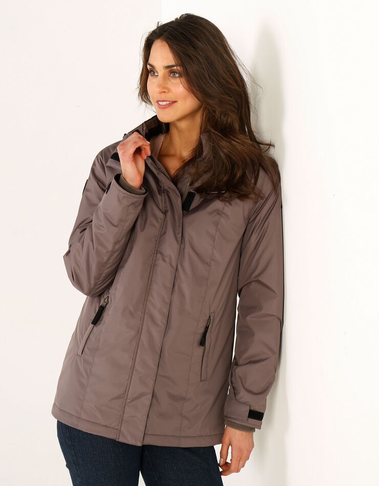 Parka imperméable doublée polaire (taupe) Parka imperméable doublée polaire (taupe)