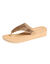 Tong entredoigt compensées strass (beige)