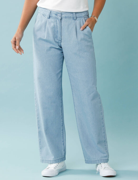 Jean Sp&eacute;cial Petites, coupe large (bleached)