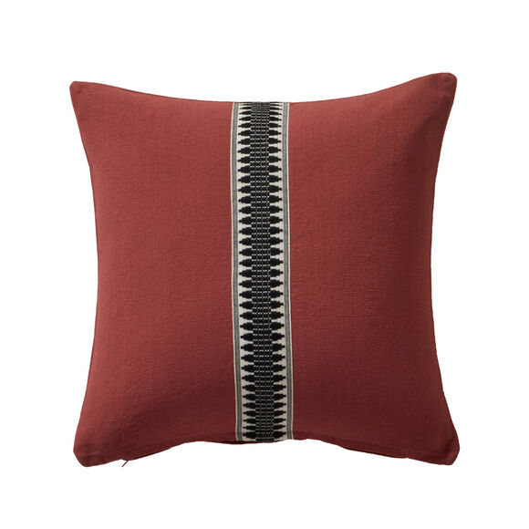 Coussin galon fantaisie (terracotta)