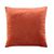 Coussin carré velours motif feuilles (terracotta)