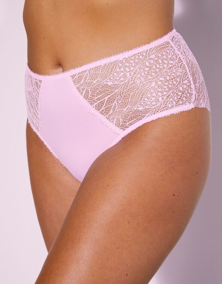Culotte haute microfibre et dentelle stretch Mogo - Lot de 2 (poudre) Culotte haute microfibre et dentelle stretch Mogo - Lot de 2 (poudre)