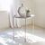Table d'appoint forme ronde en métal (taupe)