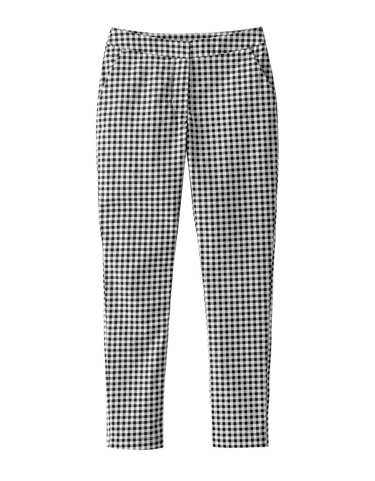 Pantalon à carreaux 7/8ème fuselé (noir / blanc) Pantalon à carreaux 7/8ème fuselé (noir / blanc)