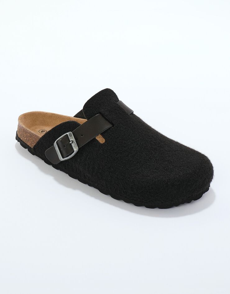 Mules sabot feutrine à boucle (anthracite) Mules sabot feutrine à boucle (anthracite)