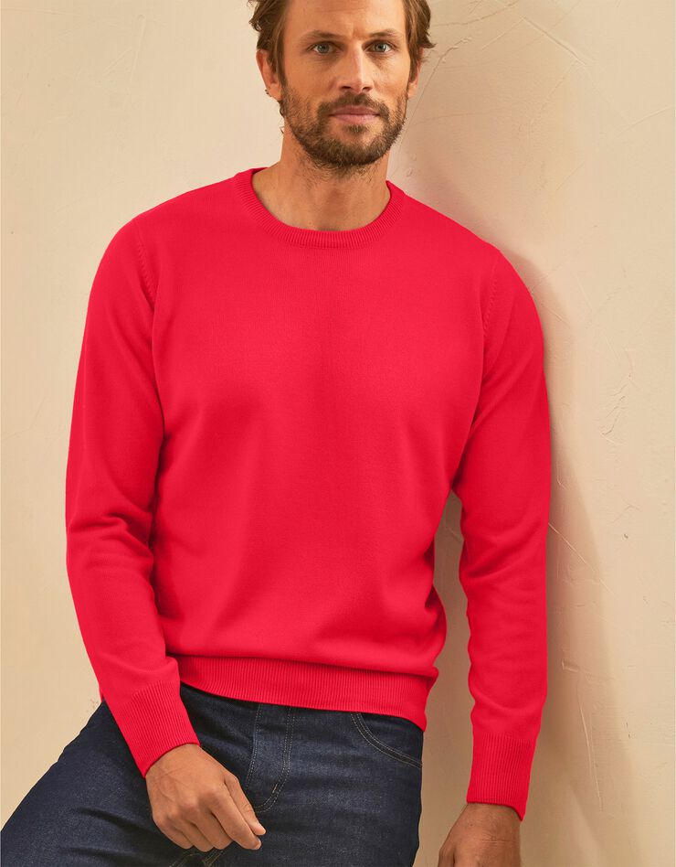 Pull uni col rond (corail) Pull uni col rond (corail)