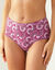 Culotte coton maxi imprim&eacute; "fleurs indiennes" - lot de 6  (prune)