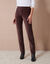 Pantalon droit, maille velours côtelé (chocolat)