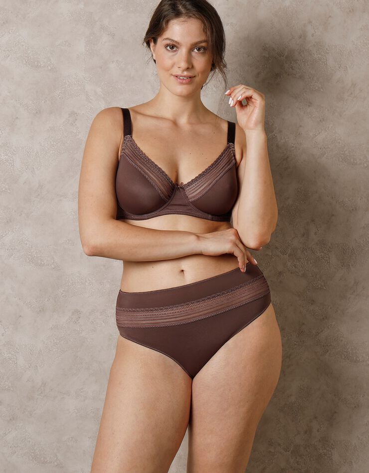 Soutien-gorge invisible forme corbeille bonnets moulés Albury - avec armatures (marron glacé)