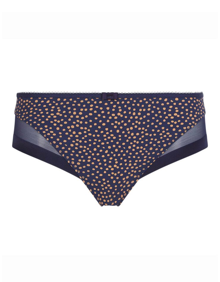 Slip Generous imprimé pois et tulle (bleu)