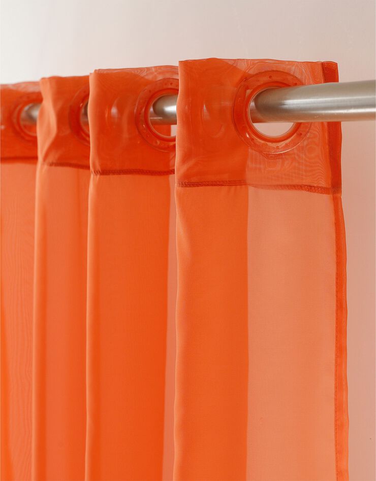 Panneau voile uni finition œillets (terracotta)