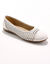 Ballerine cuir ajouré (blanc)