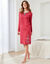Chemise de nuit courte imprimé fleuri – lot de 2 (marine + rouge)
