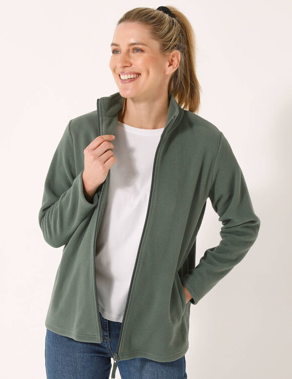 Veste polaire zippée manches longues (bronze)