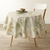 Nappe toile cirée imprimé feuillage (vert / beige)