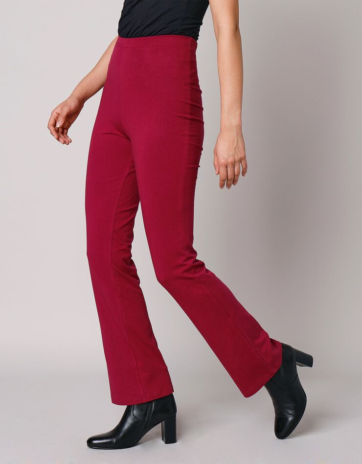Legging bootcut uni, taille élastiquée (cerise foncé) Legging bootcut uni, taille élastiquée (cerise foncé)