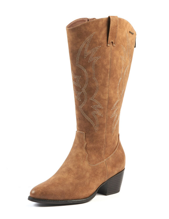 Bottes style santiags IRINA VARIO 2XL (taupe)
