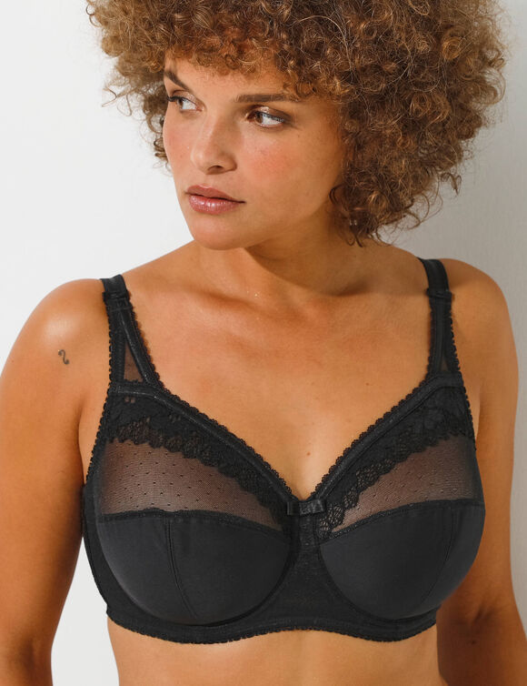 Soutien-gorge Coeur Croisé dentelle - avec armatures (noir)