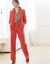 Pantalon large, fluide (rouge)