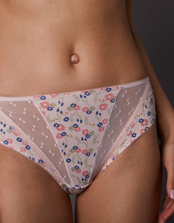 Culotte imprimée «fleurs» forme midi Casma - lot de 2 (poudre) Culotte imprimée «fleurs» forme midi Casma - lot de 2 (poudre)