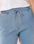Pantalon jogpant maille effet jean, ceinture &eacute;lastiqu&eacute;e (bleached)