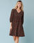 Robe spécial Petites manches 3/4 imprimée (noir / multicolore)