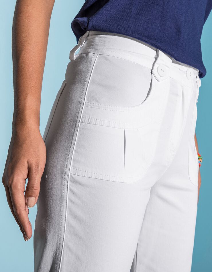 Pantacourt droit stretch (blanc) Pantacourt droit stretch (blanc)