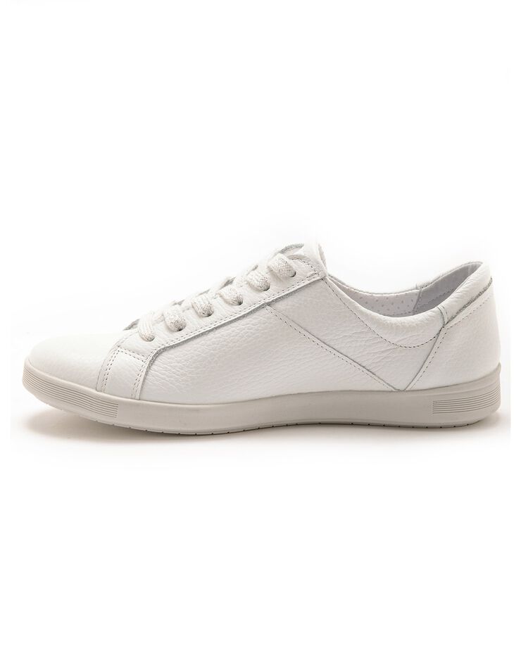 Baskets cuir lacées et zippées - blanc (blanc)