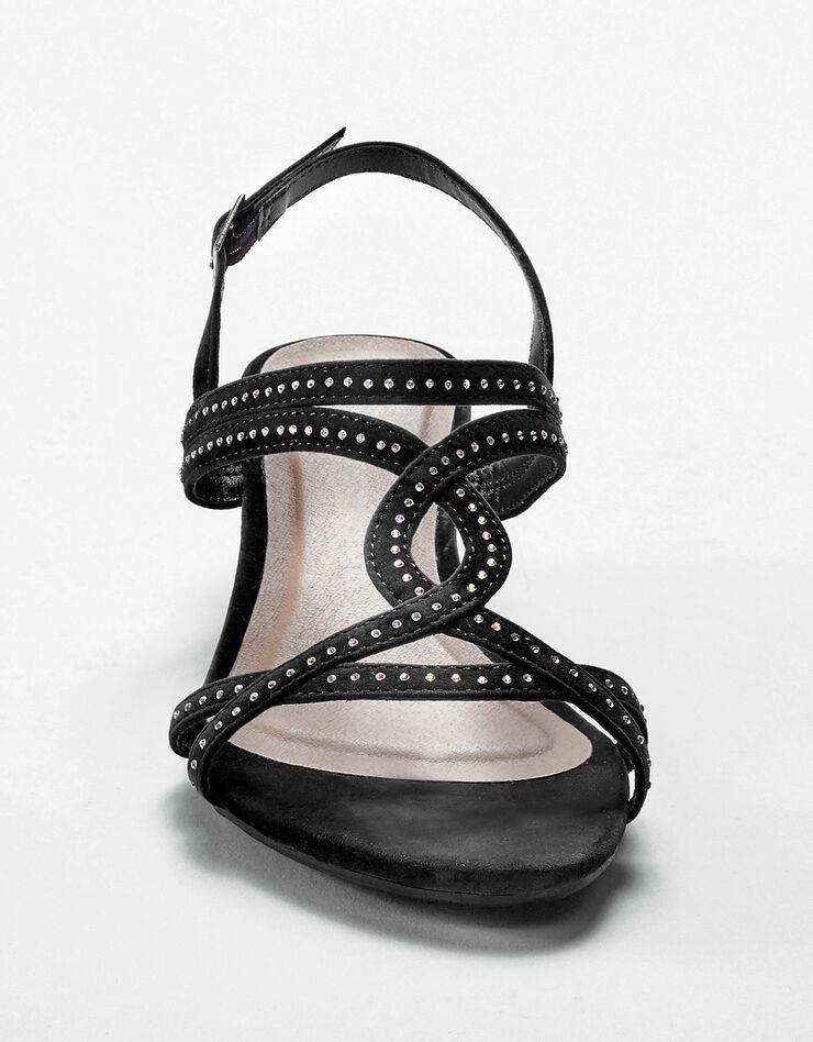 Sandales sequins compensées (noir)