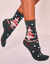 Chaussettes imprimé Noël - lot de 3 paires (vert / caramel)