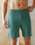 Short pyjama coton uni (vert foncé)
