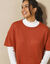 Pull poncho manches coude (terracotta)